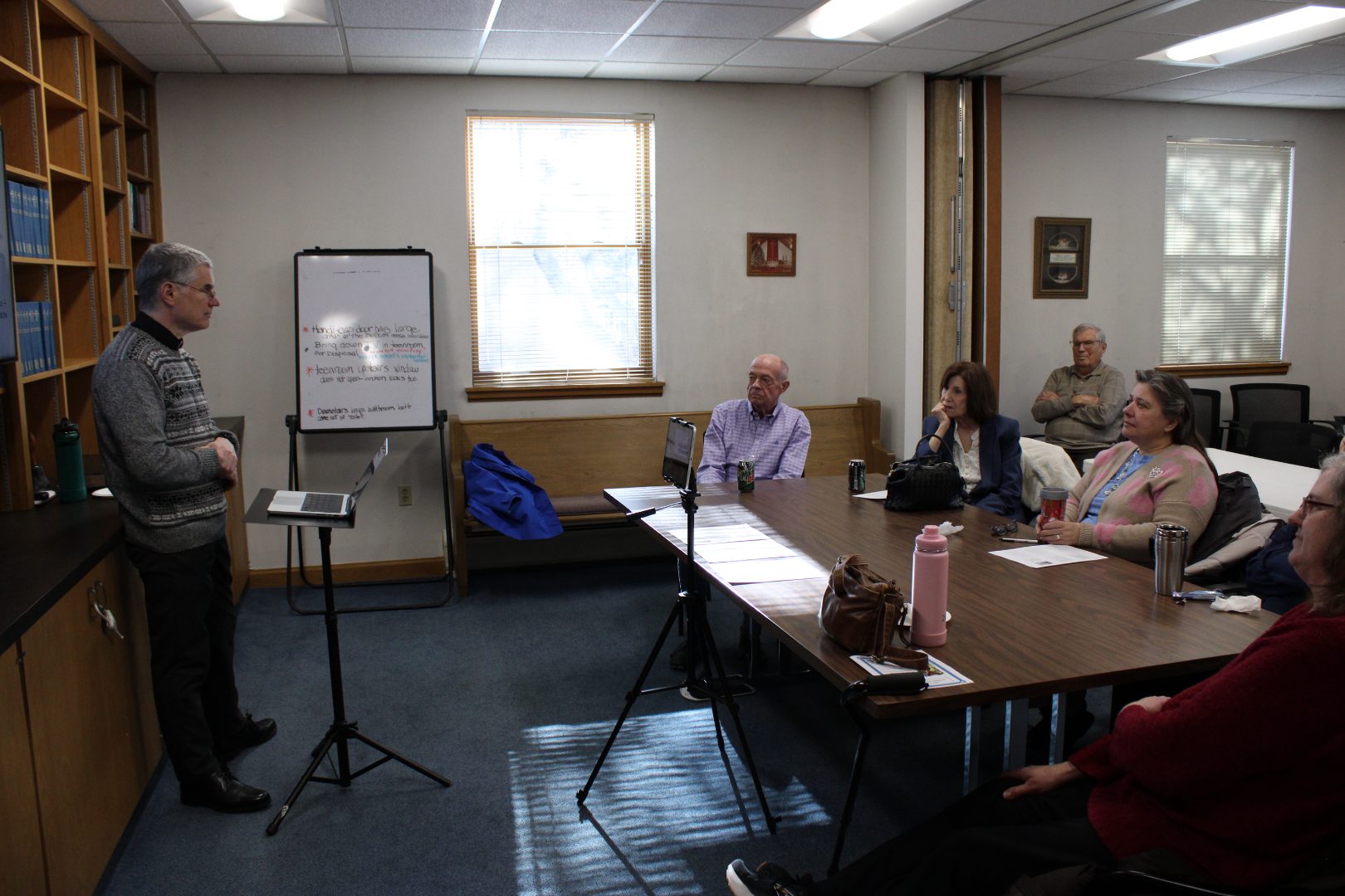 Congregation gathered for bible study at Peace Lutheran